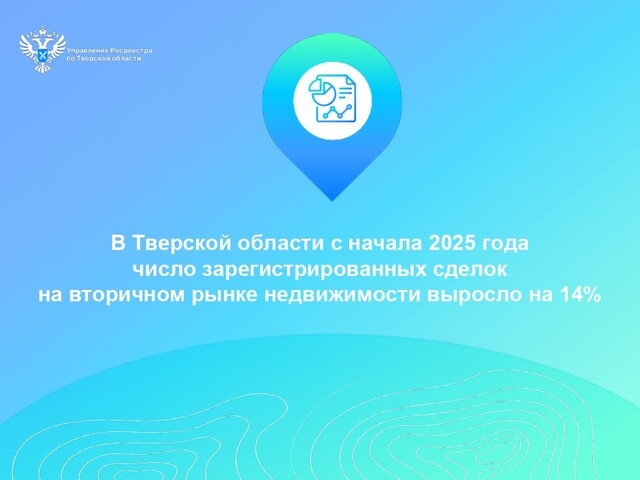 Тверской Росреестр сообщает, что в регионе растут продажи вторичного жилья