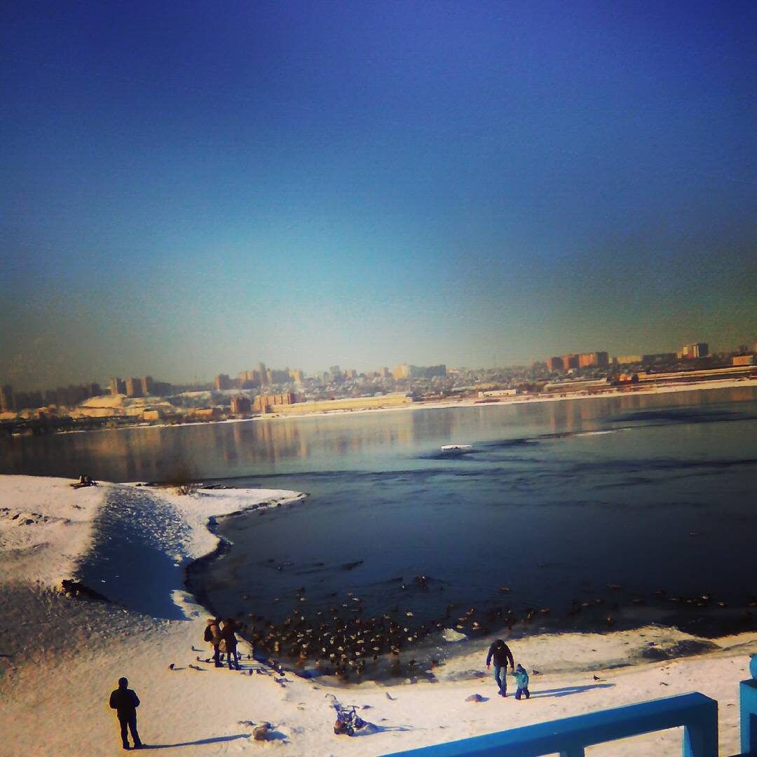 Вид на Енисей с Ярыгинской набережной, Красноярск (личное фото)