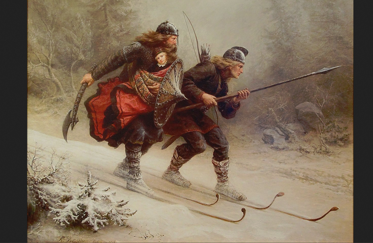 Кнуд Бергслин. "Биркебейнеры". 1869