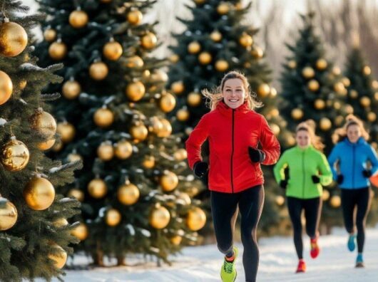    Новогодний забег // Фото сгенерировано нейросетью «Шедеврум»