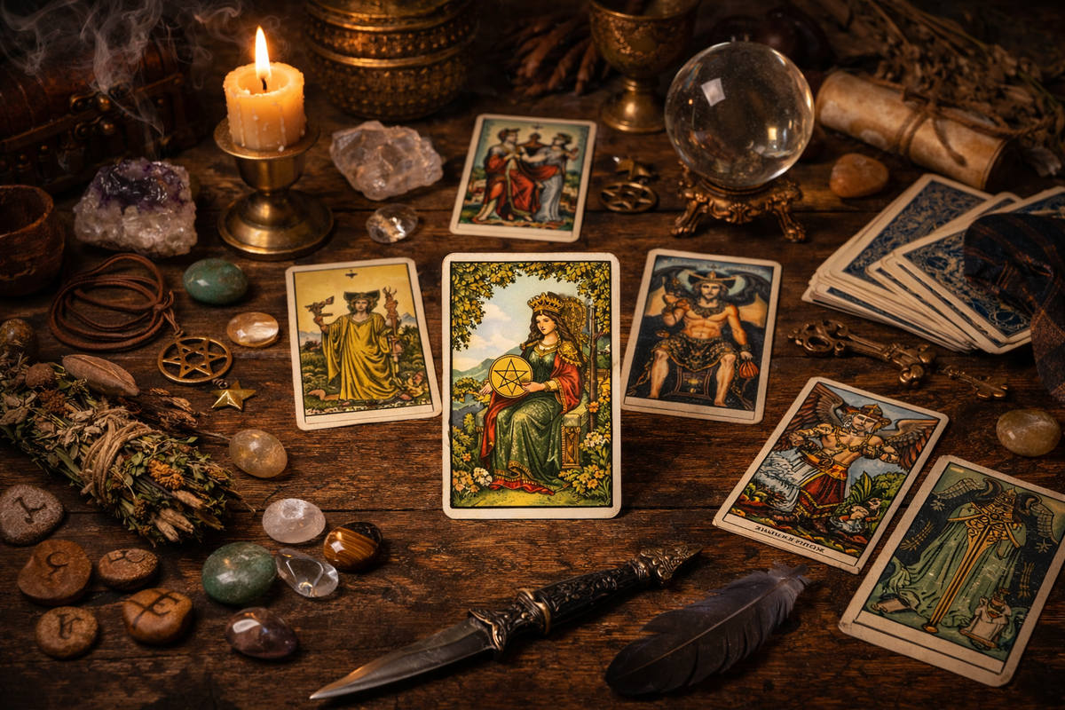 Королева Пентаклей в раскладе показывает реальный баланс вклада: кто даёт, кто принимает и где отношения держатся на привычке.