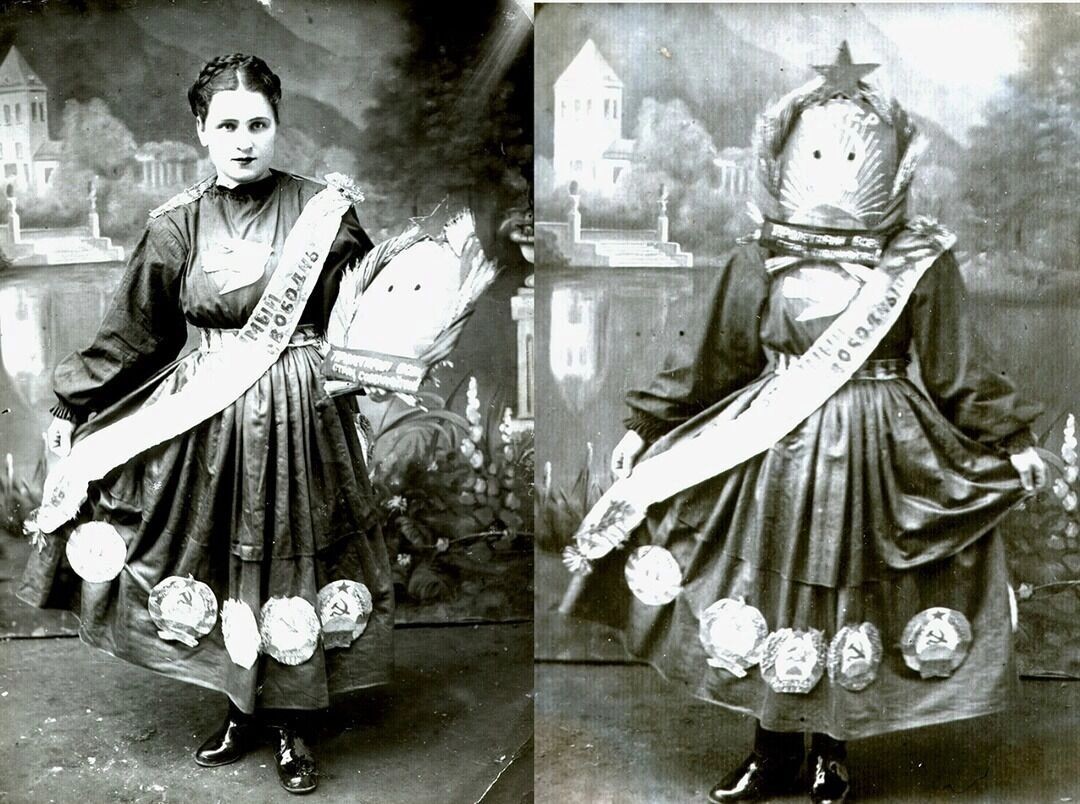 Маша Шугайлова из села Александровское пришла на новогодний праздник в костюме под названием «Советский Союз». Фото: Из фондов Ставропольского музея-заповедника