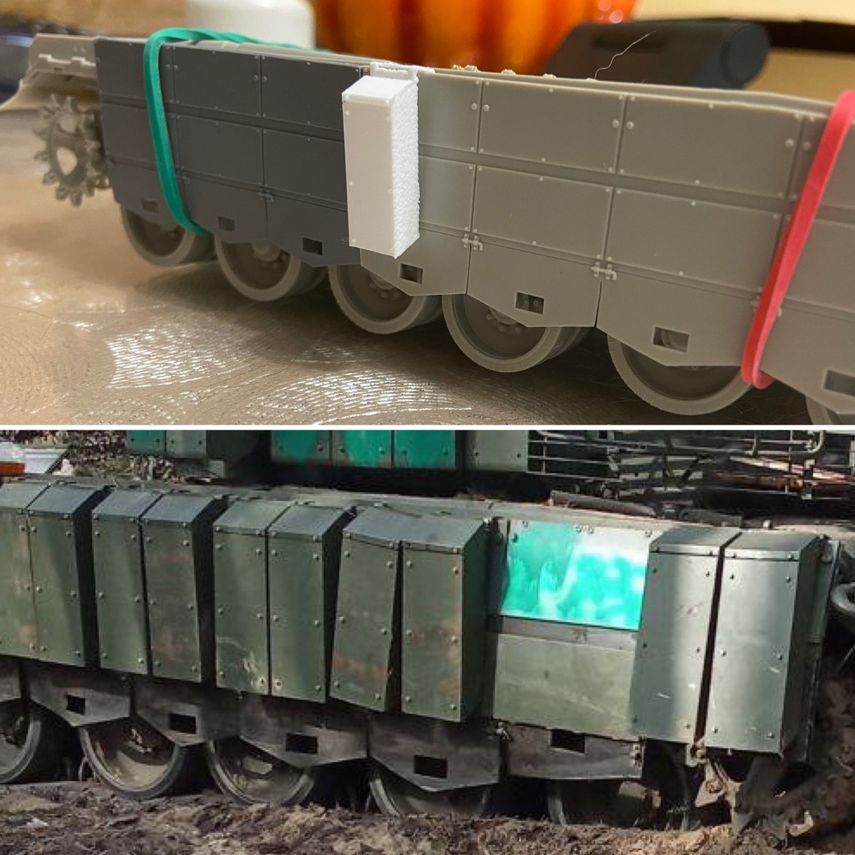 В процессе постройки стендовой модели российского основного боевого танка Т-80БВМ. Фото из личного архива автора,  © 2025 год