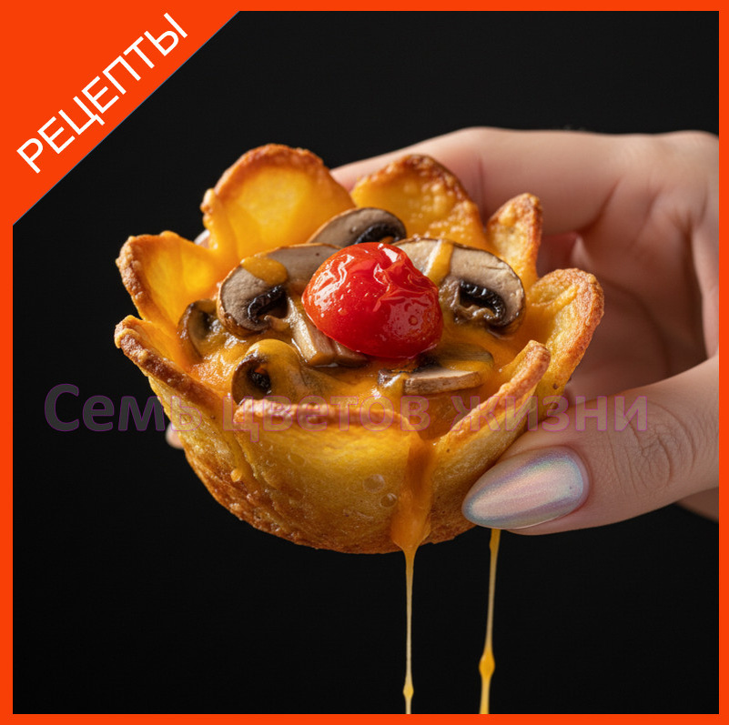 Картофельные «цветы» из духовки для праздничного стола