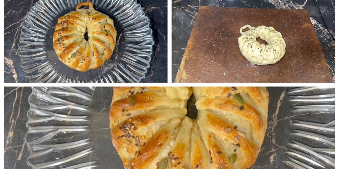 Веночек из слоеного теста