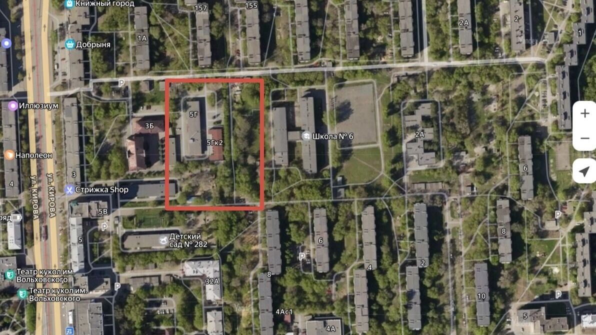    площадка, заявленная под строительство небоскреба   Яндекс.карты / скрин из Яндекс.Карты