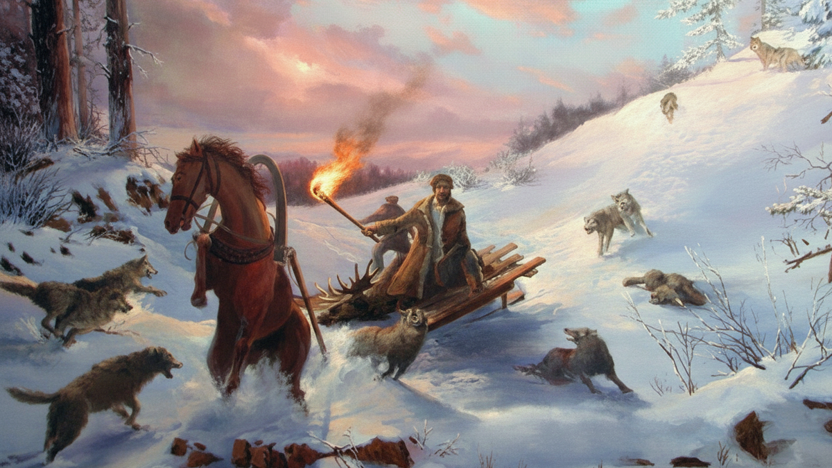 Самым надежным средством в борьбе с  волками был огонь факела