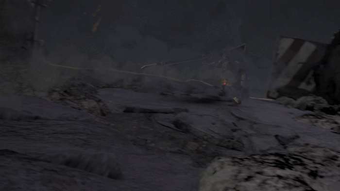 Gif картинка "Эффектное появление Мии"