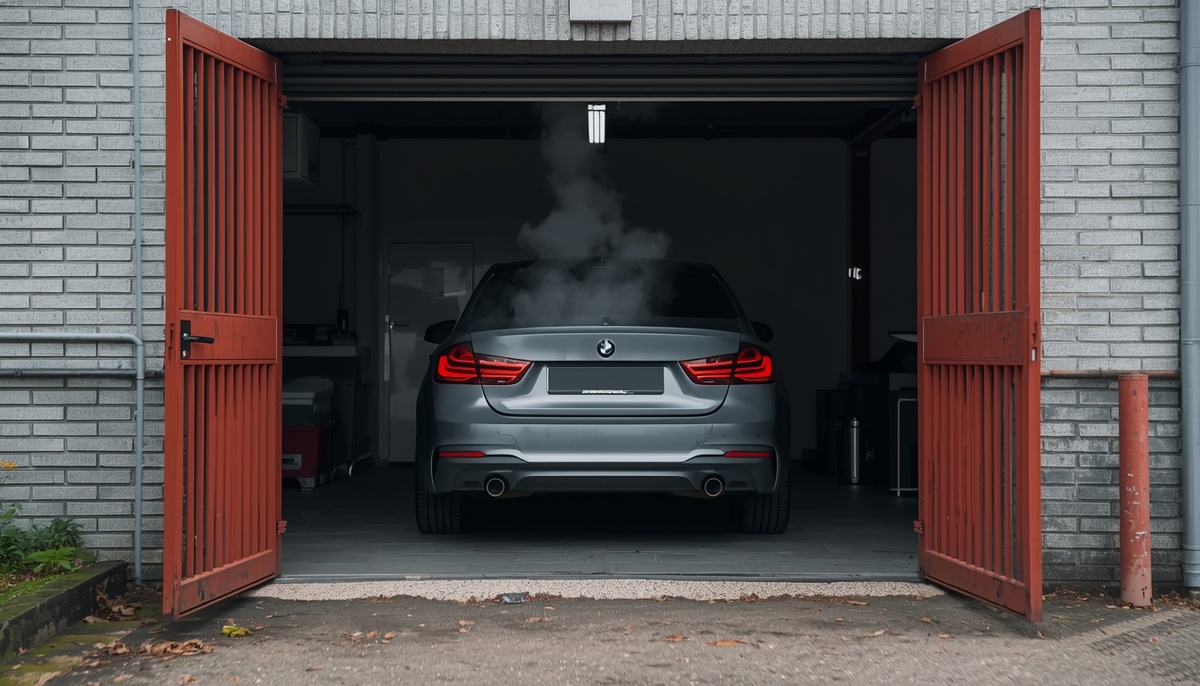 Сводите к минимуму время пребывания в гараже с включенным двигателем!