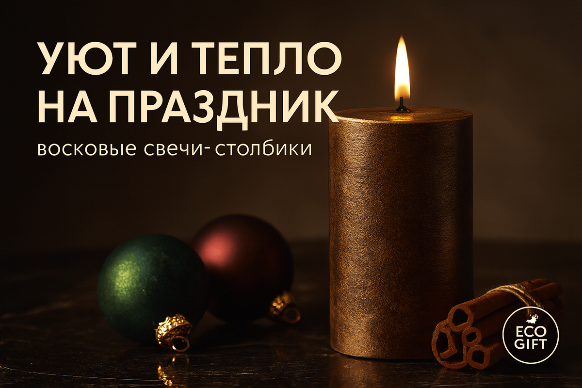    Праздничные восковые свечи, которые наполнят дом ароматом корицы и ванили Марина Погодина