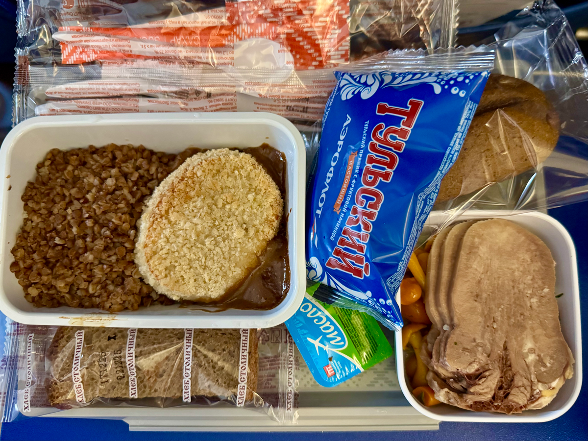 Русское питание на рейсе Аэрофлота из Москвы в Стамбул