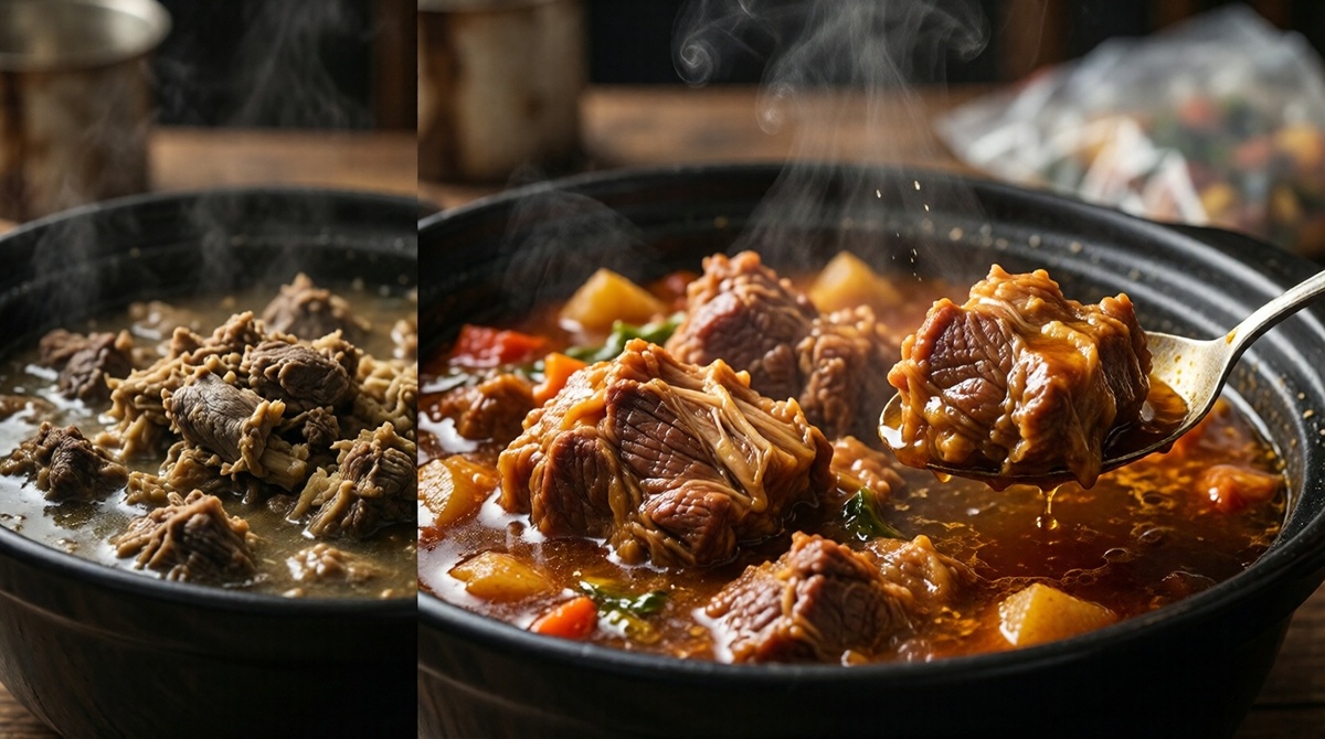 Пигус: старинная похлёбка с мясом в су-вид