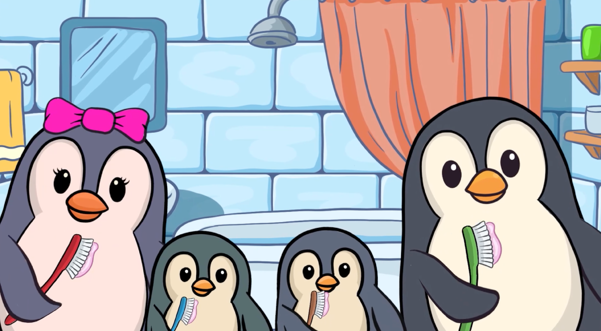 Кадр из клипа "Чистим зубы"