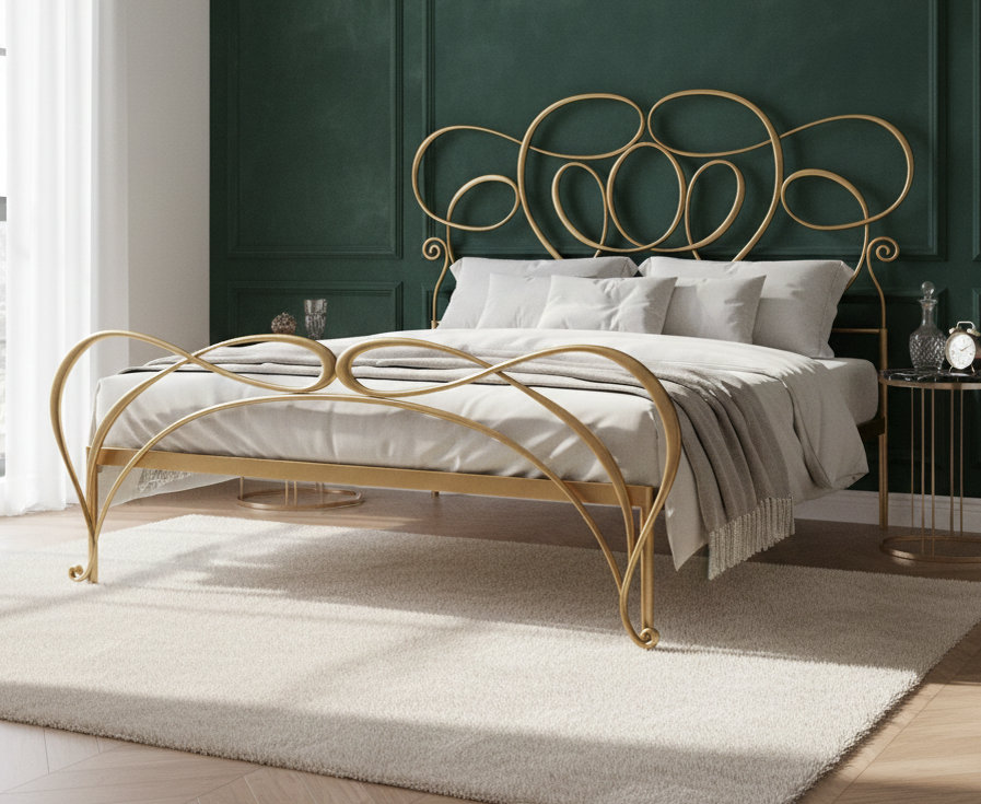 "Визуализация модели кровати, созданная нейросетью для нашего клиента"