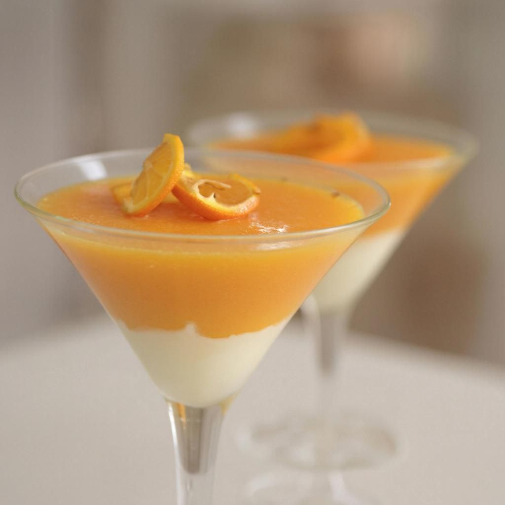 сливочно-цитрусовый лдесерт : мандариновая панна-котта