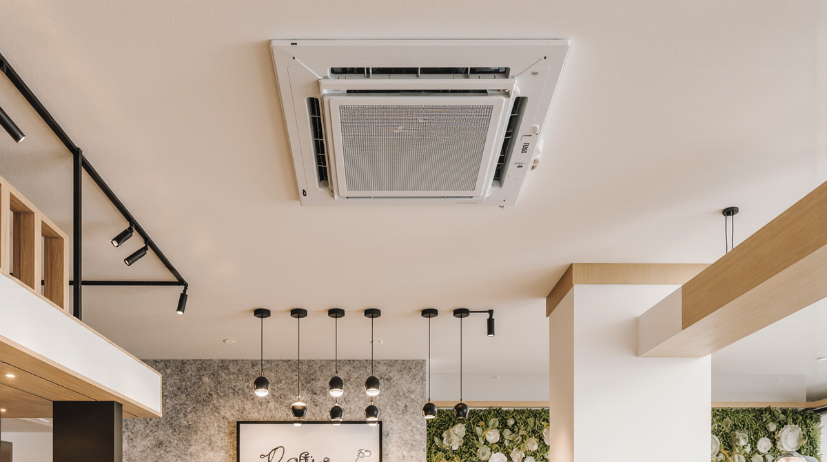 Фото: Кассетный кондиционер в гостинице