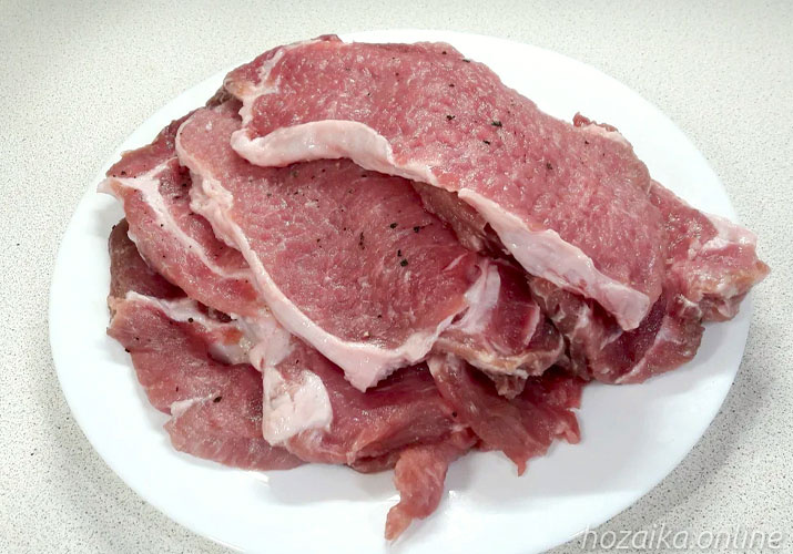 Нарезанное и отбитое мясо