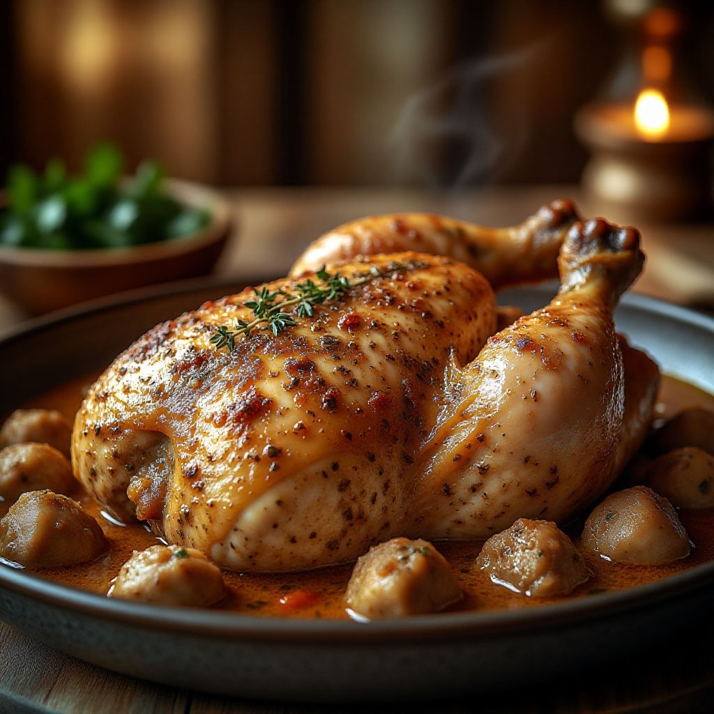 Тушёная курица сочное и ароматное блюдо