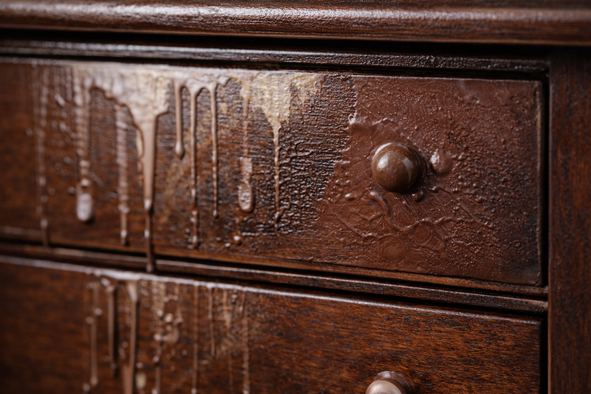 Неудачная покраска старой древесины