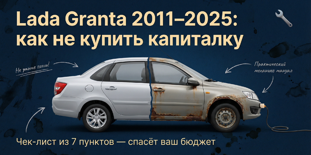 🔧 «Lada Granta 2011–2025: как не купить “капиталку” за 300 000 ₽. Чек-лист из 7 пунктов, который спасёт ваш бюджет»