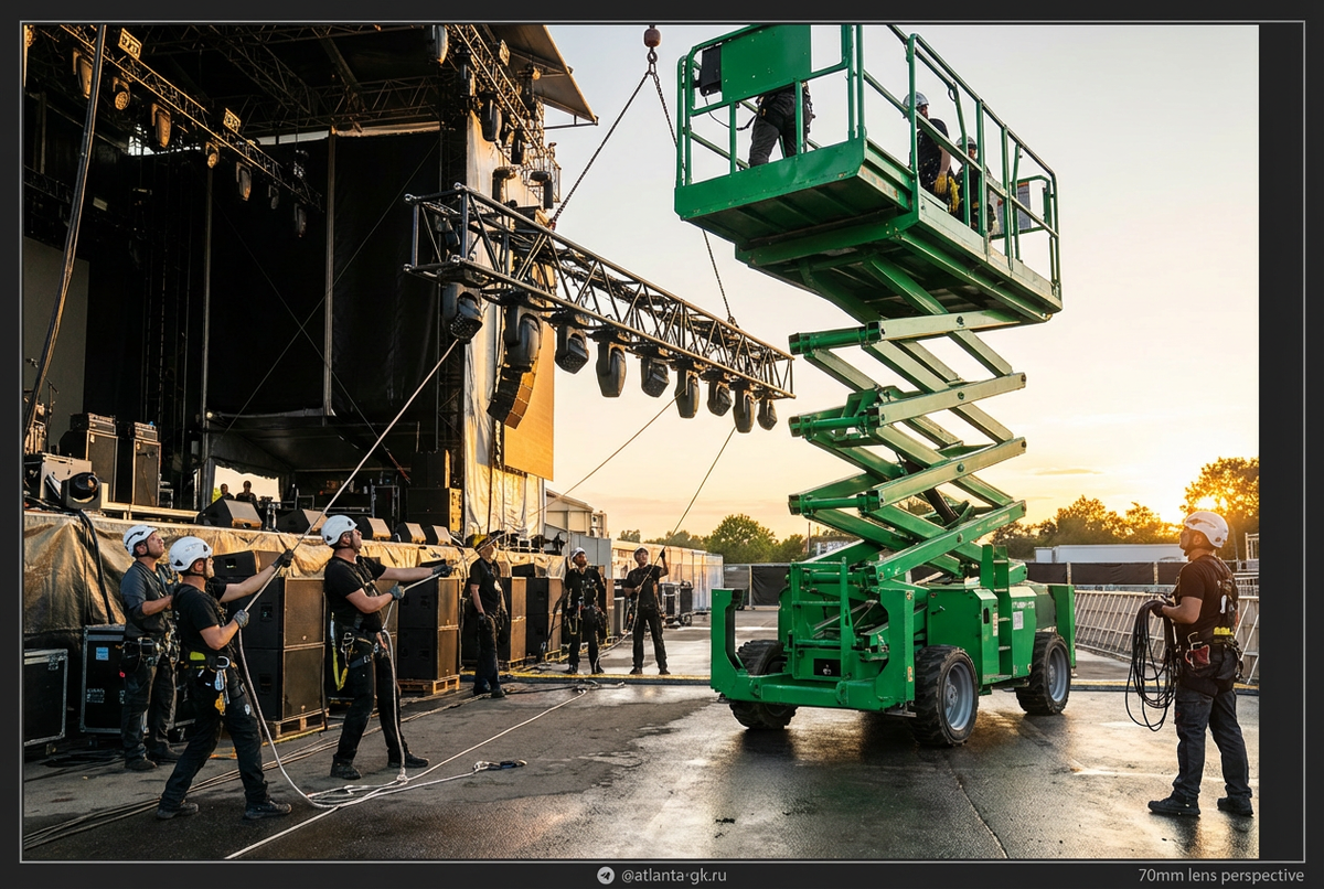    Выбор ножничного подъемника для аренды Atlanta-gk