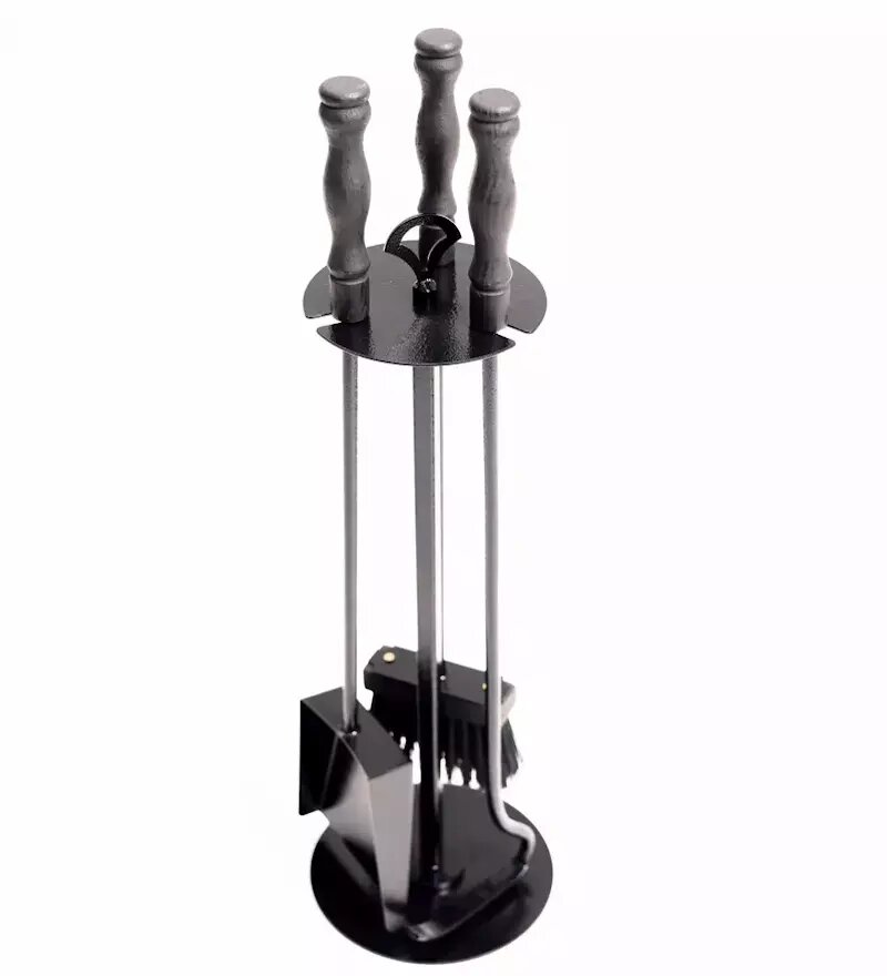 Набор для камина с деревянными ручками черного цвета от компании ТОРИЭЛЬ-КОСТЕР