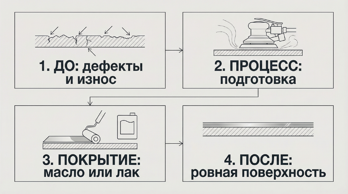 Этапы реставрации деревянной мебели