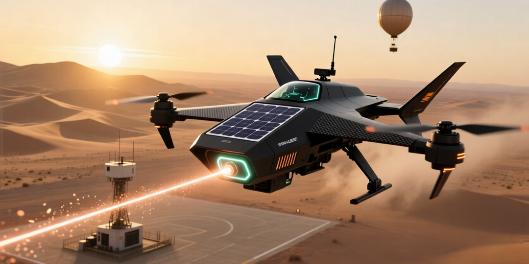 Лазерная технология позволяет сделать полет дрона бесконечным