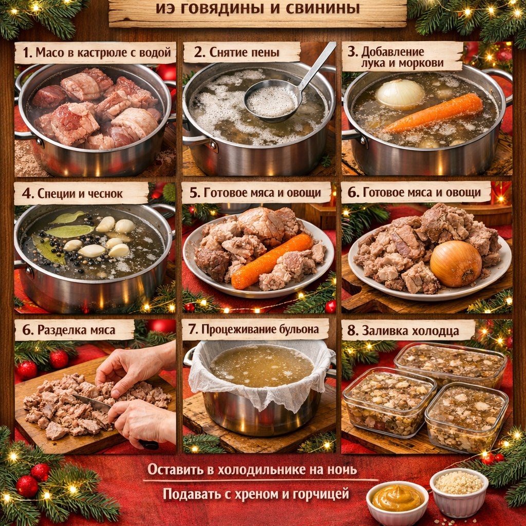 Приготовление холодца