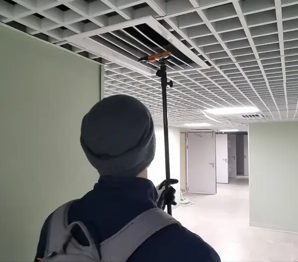 Измерение расхода воздуха в системе дымоудаления