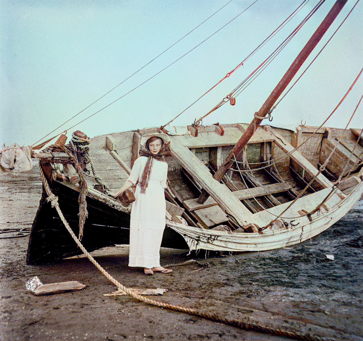 На Каспийском море, Азербайджан, второе десятилетие XX века