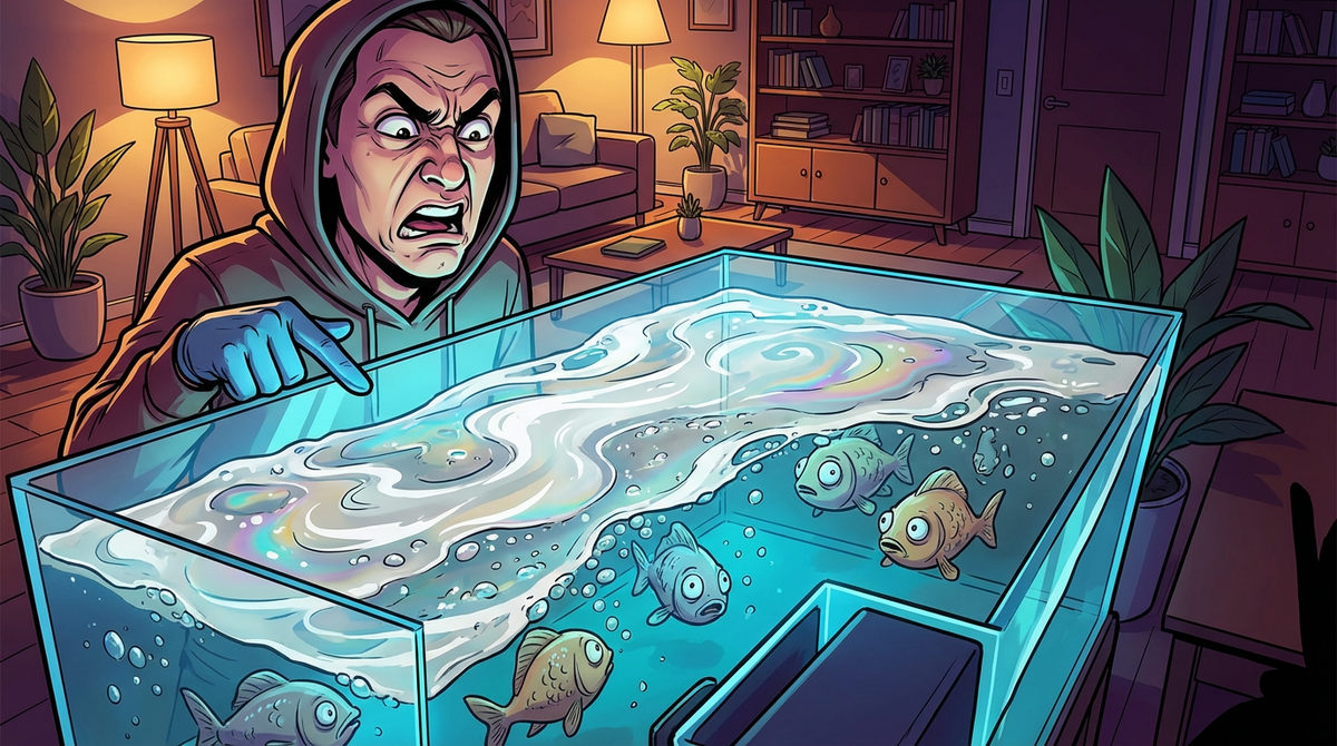 плёнка на поверхности аквариума