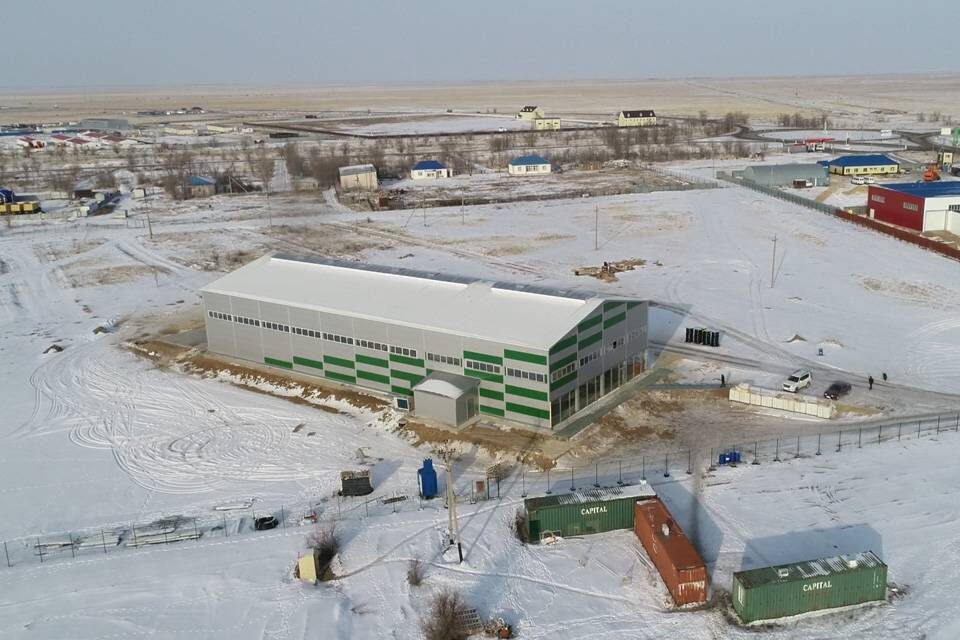 БЫСТРОВОЗВОДИМЫЙ ЗАВОД/СКЛАД 24Х60Х8 ПО ИЗГОТОВЛЕНИЮ СОЛНЕЧНЫЙ БАТАРЕЙ В Г. АКСАЙ, КАЗАХСТАН