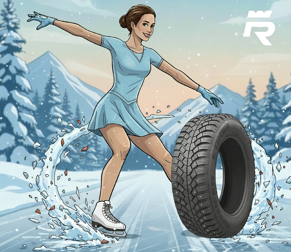 Как сохранить шипы на зимней дороге