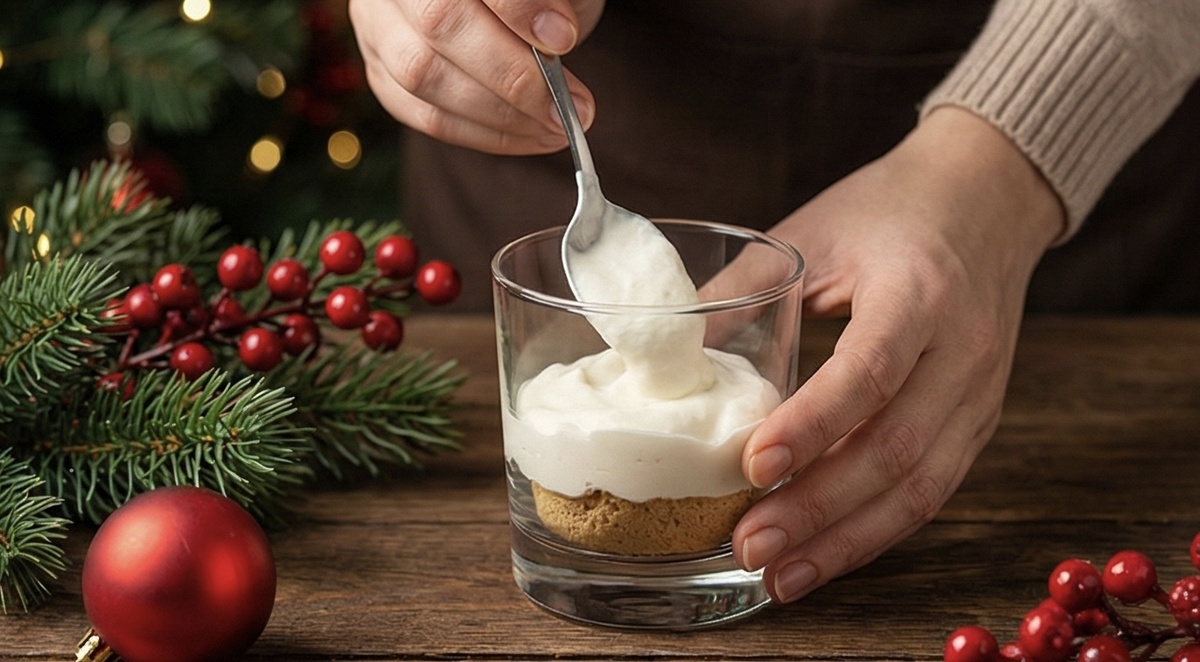 Выкладываем на дно стакана