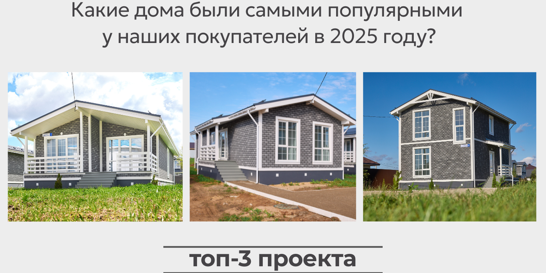Какие дома были самыми популярными у наших покупателей в 2025 году?
