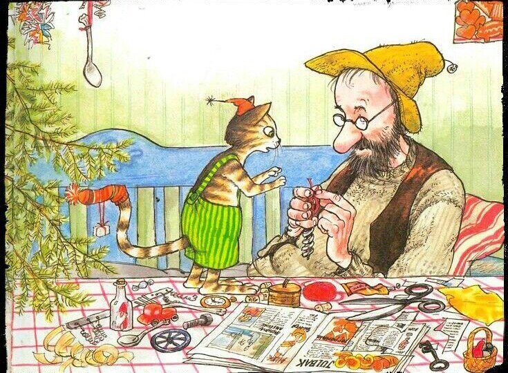 И желаем вам кота! Добрые иллюстрации шведского художника, создающие праздничное настроение