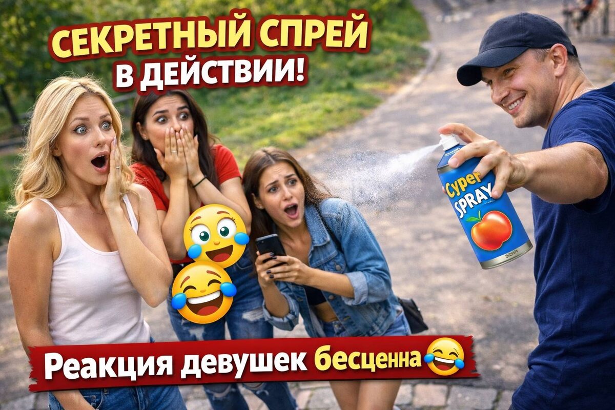 🤯 Он просто распылил ЭТО… Реакция девушек бесценна! | Голые и смешные