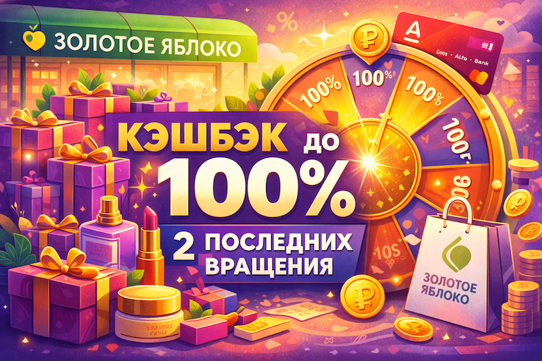 Кэшбэк до 100% в Золотом Яблоке