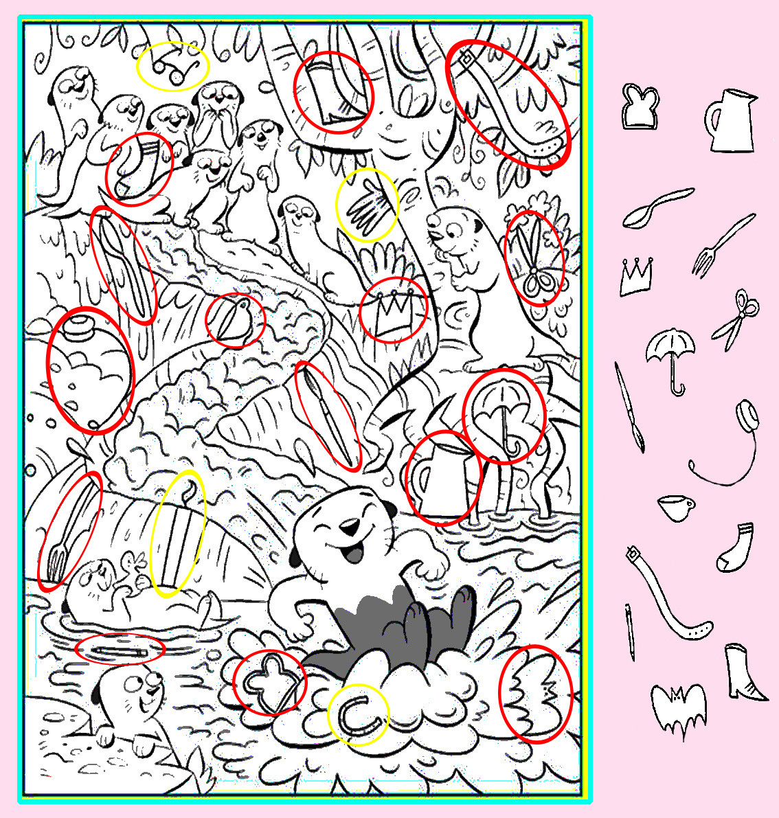 Картинка-ответ 2 (очки, свеча, подкова и перчатка). Картинка подготовлена автором