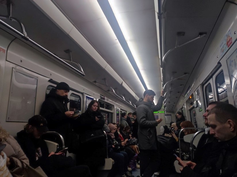    Обстановка в остановившемся вагоне Автор фото: "ДП"