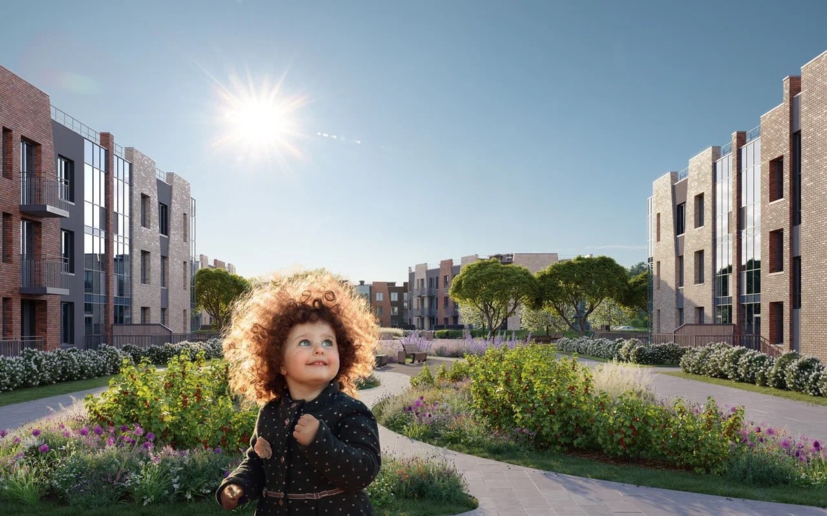 17,4 гектара. 12 корпусов. 1195 квартир. А ещё ЖК «Экография. Квартал у Петергофа» — лучший строящийся жилой комплекс комфорт-класса Ленинградской области по версии Федеральной премии Urban 2024. И финалист в номинации «Лучший малоэтажный комплекс» федеральной премии «Поселок года 2024» // Источник фото: ЖК «Экография», застройщик ГК «Охта Групп»