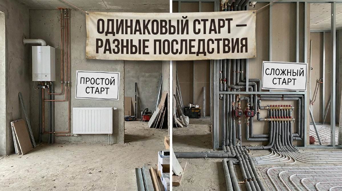 Ошибка выбора отопления