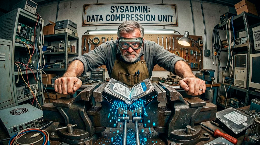 Компрессия диска hdd, старый дедовский способ