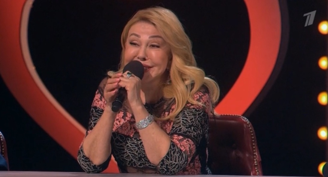 Любовь Успенская на программе "Три аккорда". Фото скрин шот. 