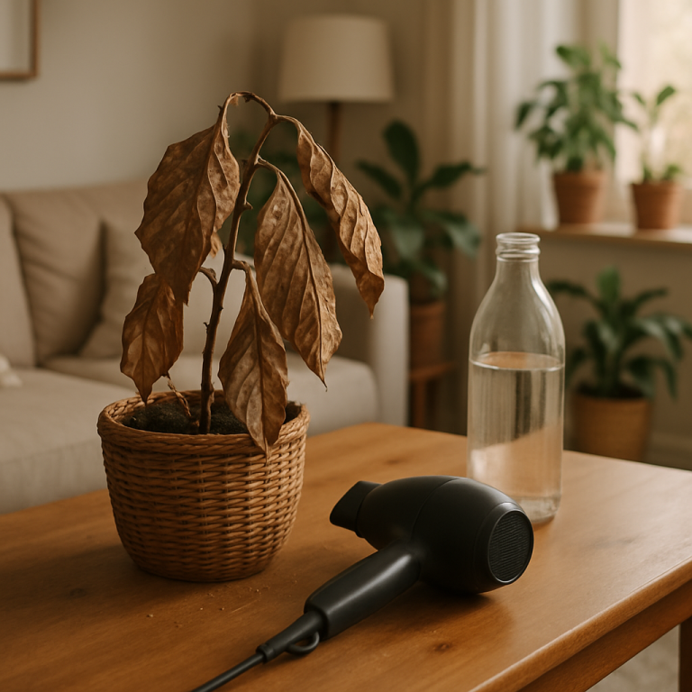    Как вернуть к жизни засохший ротанг: простые советы с использованием воды и фена Loza