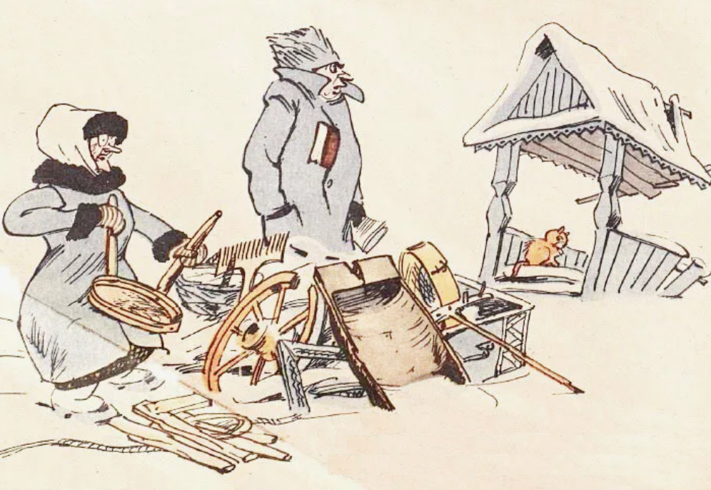 - Библиотеку отапливаем чем придется. Вон сельсовет даже свое крыльцо пожертвовал!