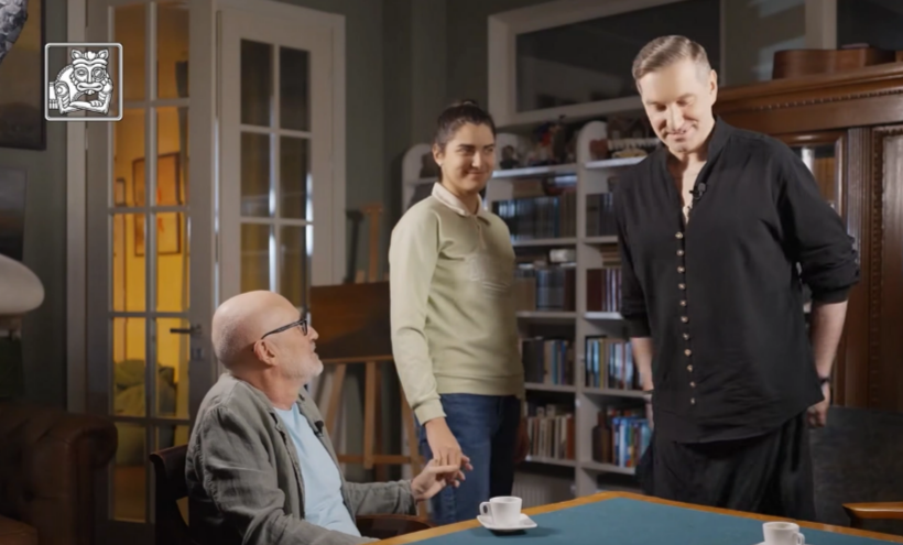 Александр Гордон с новой женой и Антоном Красовским