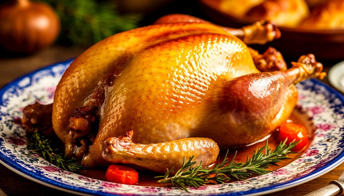 Гусь к Рождеству. Иллюстрация из интернета в редакции Татьяны Федотовой.