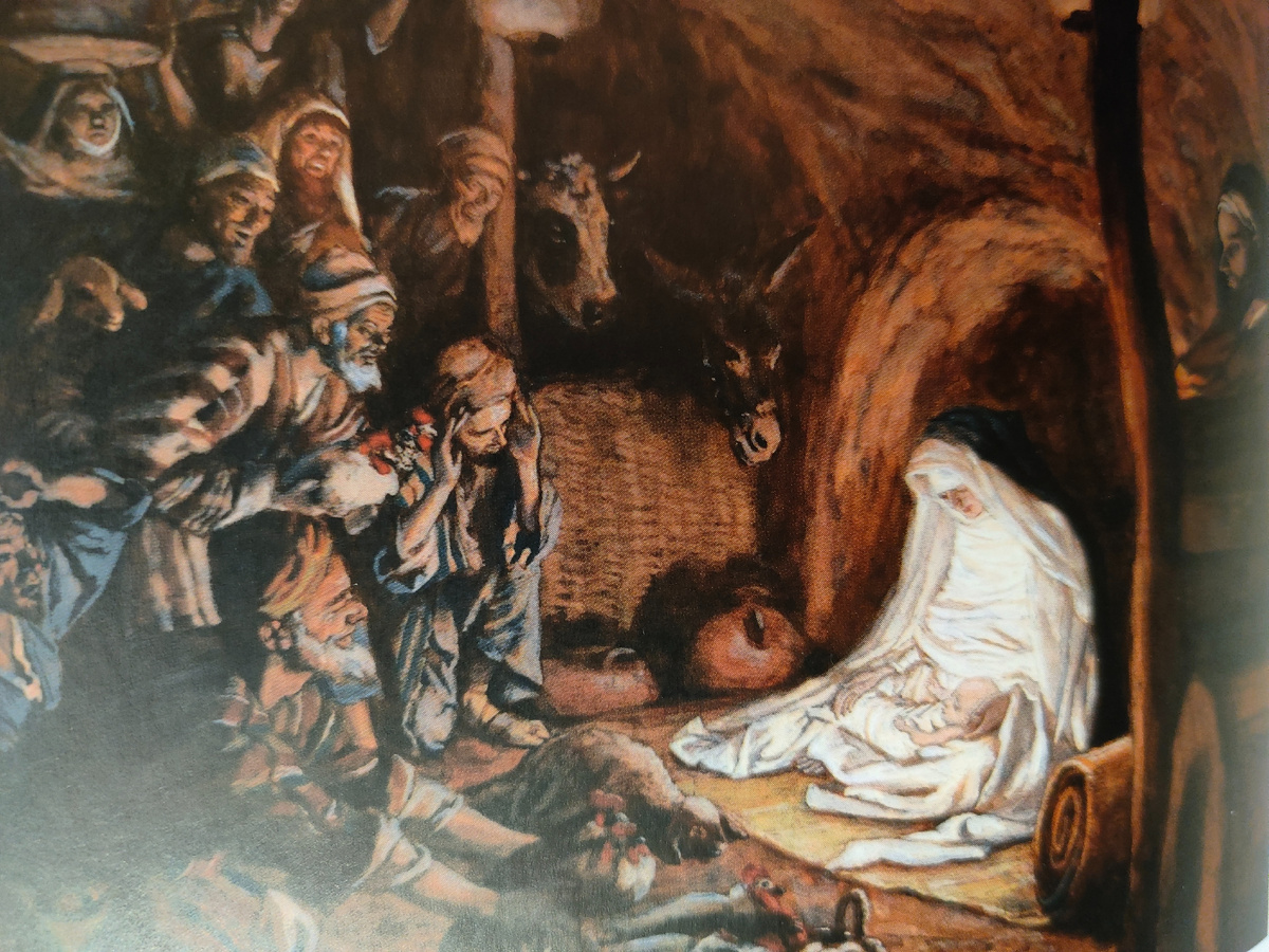 Поклонение пастухов. Иллюстрация. Толковая Библия А.П.Лопухина. фото автора.